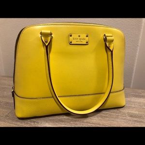 Kate Spade yellow bowler bag purse